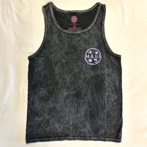Maui and Sons Black Acid Wash Medium Men’s Tank Top